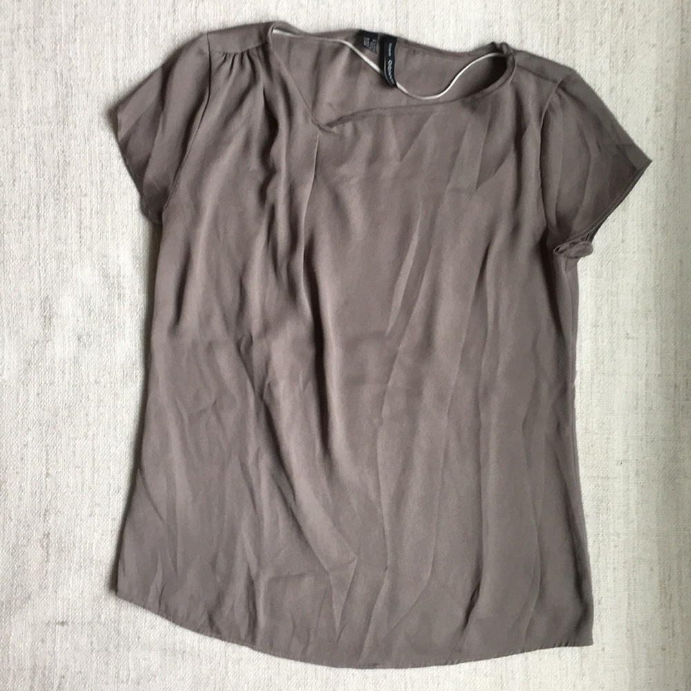 Mango Basics Gray Blouse XS